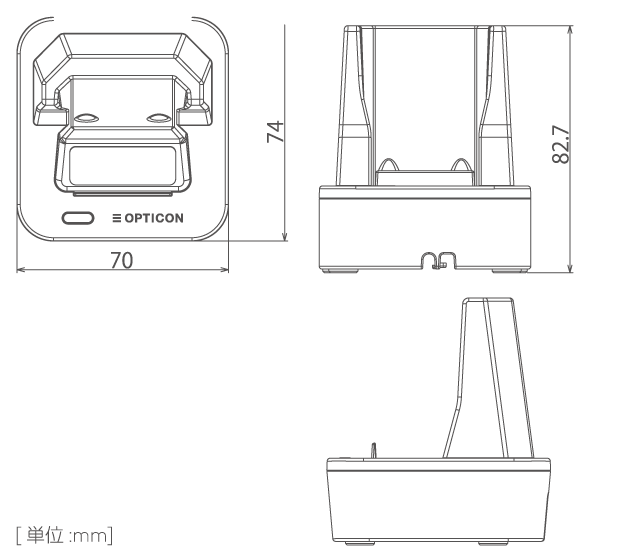 クレードル 寸法図