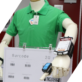 bバーコードリーダの展示